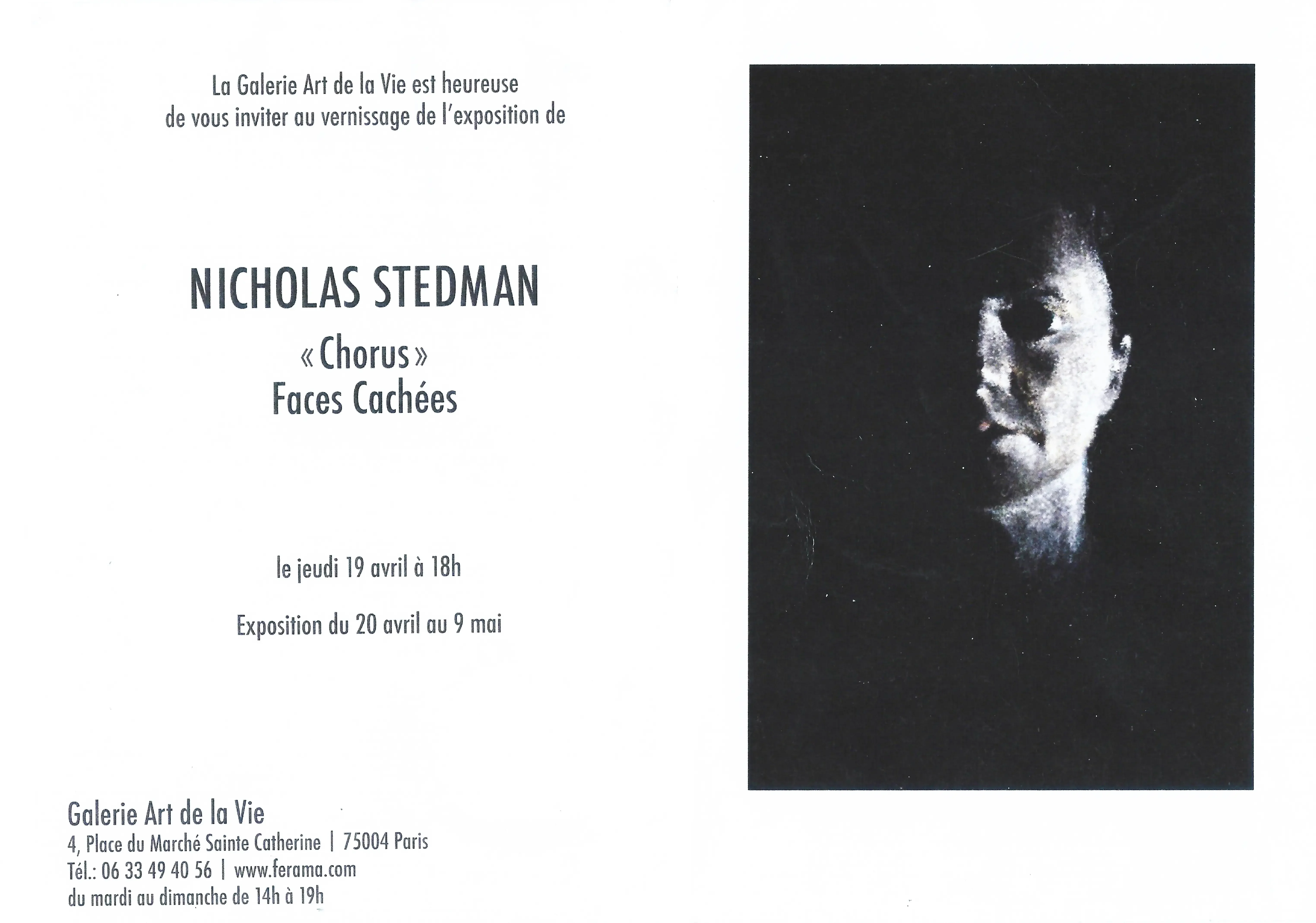 Exhibition flier for Place du Marché Sainte-Catherine Paris