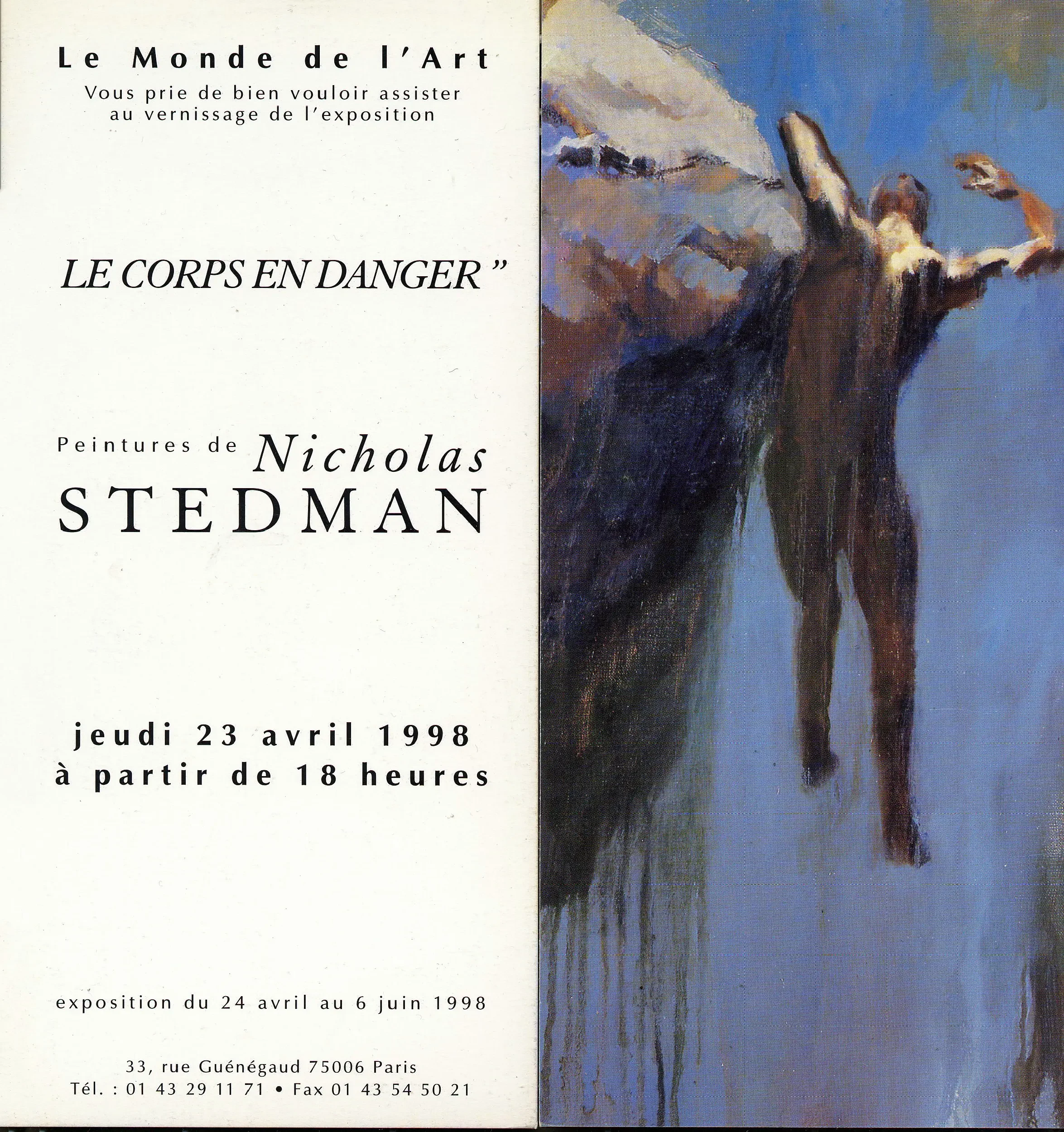 Exhibition flier for solo show in Paris