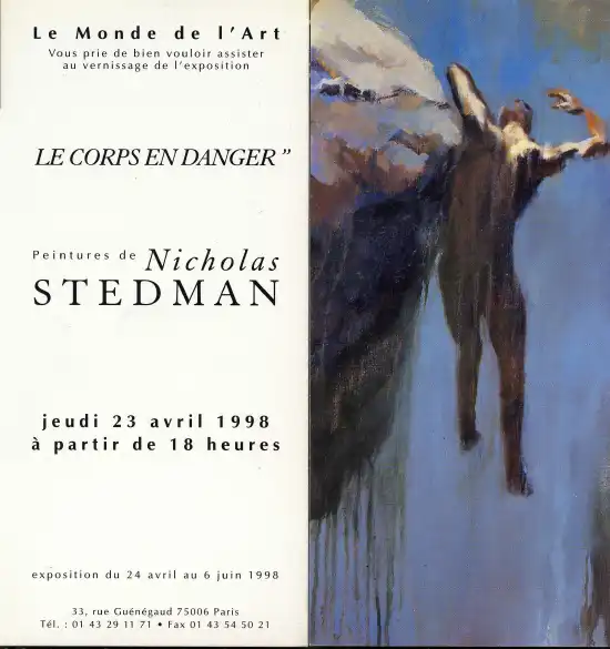 Exhibition flier for solo show in Paris
