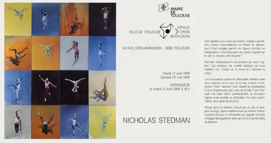 Exhibition flier for solo show in Toulouse